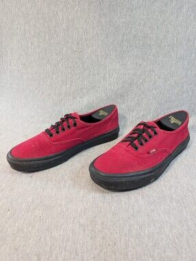 Vans Canvas Skate Sneakers Unisex M8 W9.5 Red Black